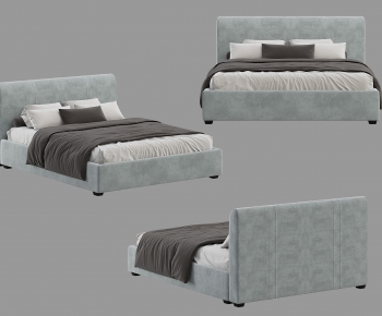 Modern Double Bed-ID:748764995