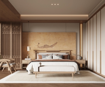 New Chinese Style Bedroom-ID:762823108