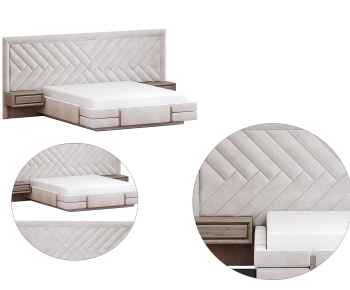 Nordic Style Double Bed-ID:255520111
