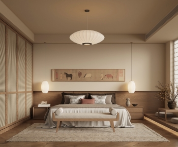 New Chinese Style Bedroom-ID:593389992