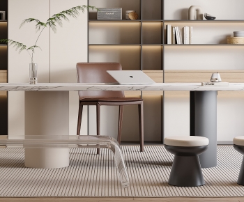 Modern Computer Desk And Chair-ID:535221161