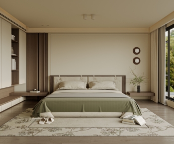Wabi-sabi Style Bedroom-ID:570832977