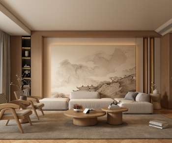 New Chinese Style A Living Room-ID:119182115