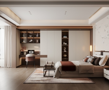 New Chinese Style Bedroom-ID:124456887