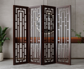 New Chinese Style Wooden Screen Partition-ID:915990116