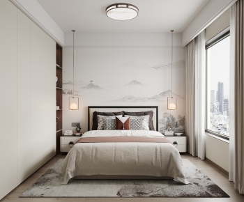 New Chinese Style Bedroom-ID:253985882