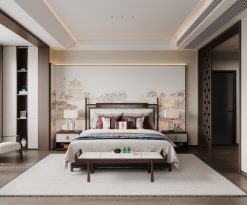 New Chinese Style Bedroom-ID:982439511