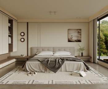 Wabi-sabi Style Bedroom-ID:513474948