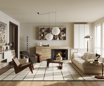 Wabi-sabi Style A Living Room-ID:861125957