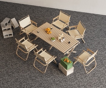 现代户外休闲桌椅3D模型