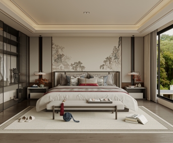 New Chinese Style Bedroom-ID:540393111