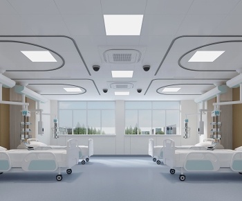 现代医院病房3D模型