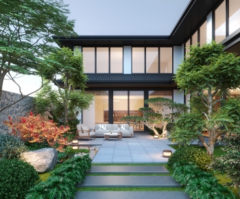 New Chinese Style Courtyard/landscape-ID:711491191