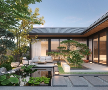 New Chinese Style Courtyard/landscape-ID:558960914