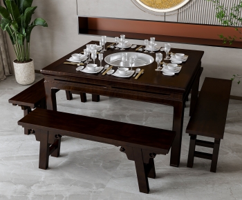 New Chinese Style Dining Table And Chairs-ID:964678053