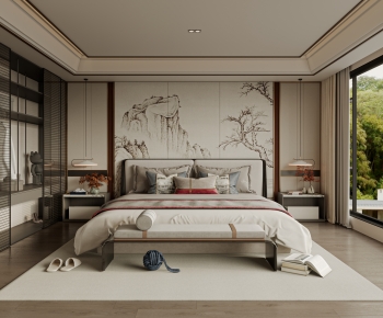 New Chinese Style Bedroom-ID:771152971