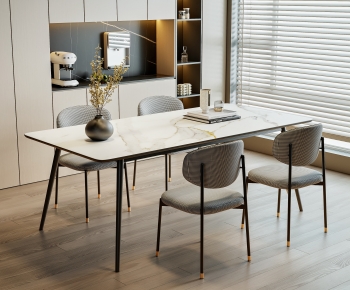 Modern Dining Table And Chairs-ID:631550074