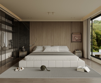 Wabi-sabi Style Bedroom-ID:800255067