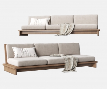 Wabi-sabi Style Three-seat Sofa-ID:585881951