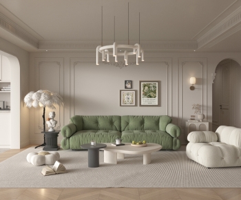 French Style A Living Room-ID:917574885