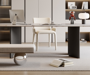 Modern Computer Desk And Chair-ID:711339955