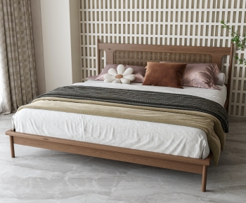 Nordic Style Double Bed-ID:709554911