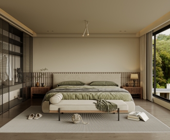 Wabi-sabi Style Bedroom-ID:372481118