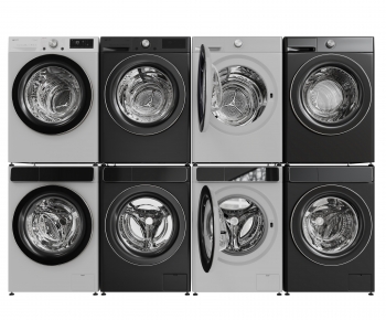 现代滚筒洗衣机组合-ID:929450046