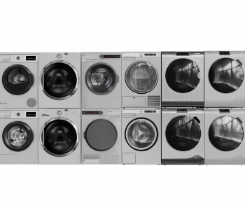 现代滚筒洗衣机组合-ID:413599019