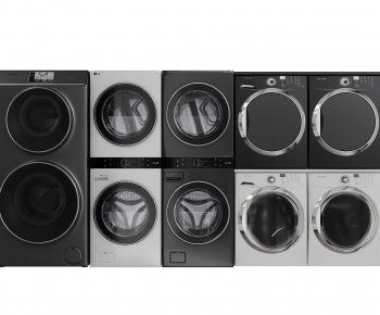 现代滚筒洗衣机组合-ID:776855953