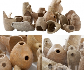 Wabi-sabi Style Clay Pot-ID:985033048