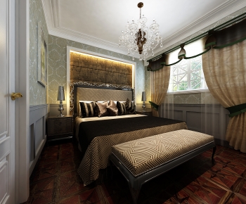 Simple European Style Bedroom-ID:264741905