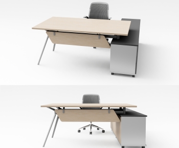 Modern Office Desk And Chair-ID:799000985