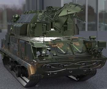 现代解放军道尔M1防空导弹车3D模型
