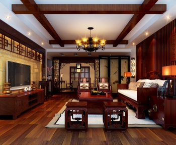 Chinese Style A Living Room-ID:295008903