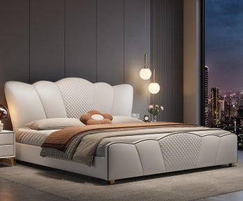 Modern Double Bed-ID:999232053