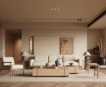 New Chinese Style A Living Room-ID:178885947