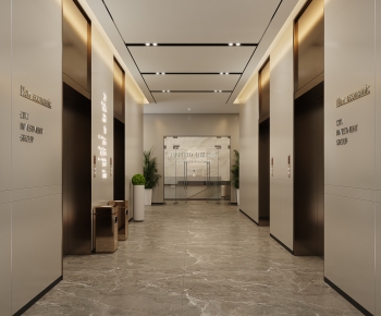 Modern Office Elevator Hall-ID:625094895
