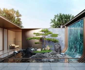 New Chinese Style Courtyard/landscape-ID:827934039