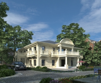 Simple European Style Detached Villa-ID:871058944