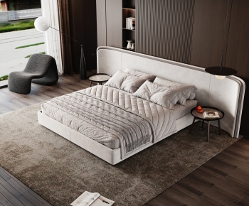Modern Double Bed-ID:119040052