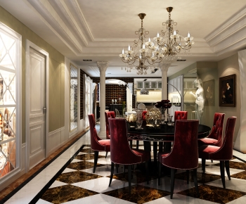 American Style Dining Room-ID:691473019