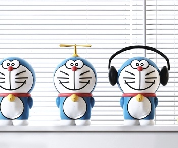现代机器猫 哆啦A梦雕塑摆件3D模型