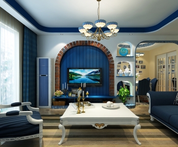 Mediterranean Style A Living Room-ID:208100088
