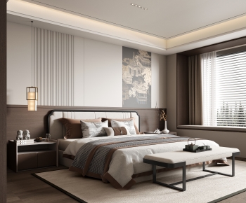 New Chinese Style Bedroom-ID:985816961