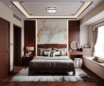 New Chinese Style Bedroom-ID:827294114