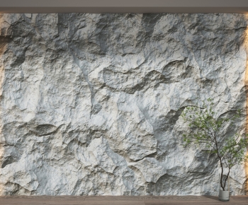 现代毛石背景墙 熔积岩-ID:664389162