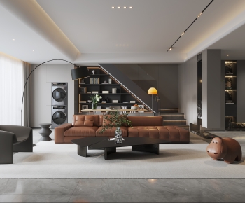 Modern A Living Room-ID:755225907