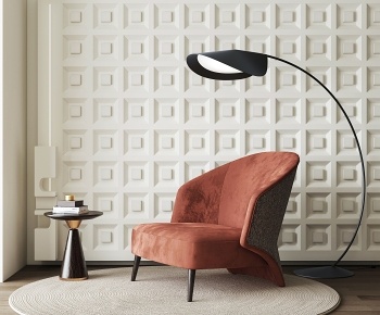 现代布艺休闲沙发椅3D模型