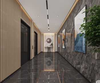 Modern Corridor/elevator Hall-ID:284573089